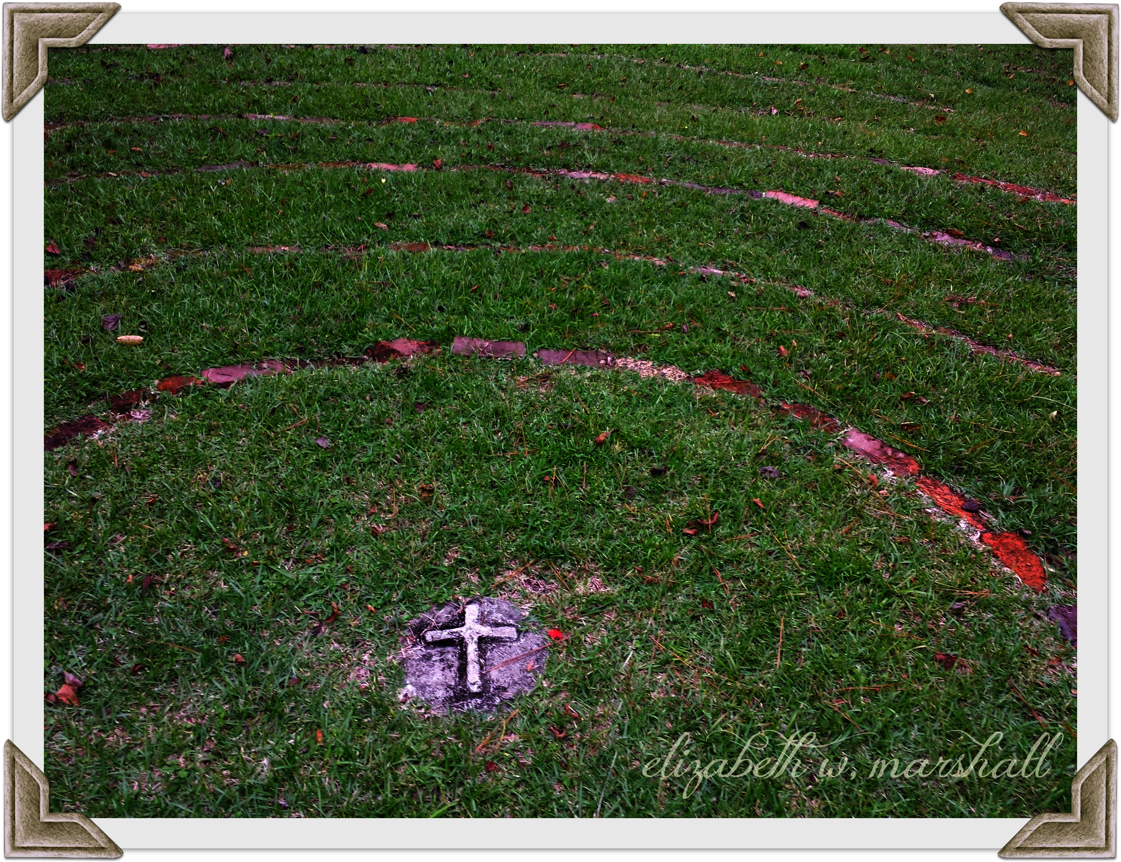 Close Up Cross Labyrinth